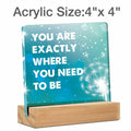 GTGIC Inspirational Desk Sign Motivational Acrylic Office Decor 4x4 Inches