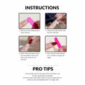 Gifiky Long Square Press-On Nails 24Pcs Gray Glitter Marble Fake Nails Women