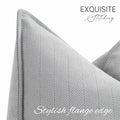 ZWJD Chenille Light Gray Pillow Covers 22x22 Set of 2 Soft Decorative