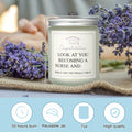 Conelist Nurse Graduation Scented Soy Candle Lavender 7oz Medical Theme