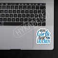 HYKADEUS Real Girls Love Hockey Sticker Decals Waterproof Vinyl 3x2.8 3Pcs