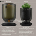Matani Concrete Cement Candle Planter Aromatherapy Soy Black Sandalwood 3.1x4in