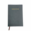 shengyoude Business A5 PU Leather Notebook 8mm Grid 200 Pages Black