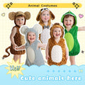 UQJE Baby Toddler Lion Costume Plush Furry Halloween Brown Size 3'-3'4"