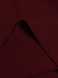 TuoGo Women's Elastic Waist A-Line Midi Skirt Wine Red Size S