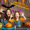 Qiexuxing Halloween Headband 2-Pack Bat & Devil Horns Black Felt
