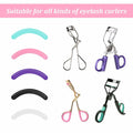 HaiFafafaing 48 Pcs Silicone Eyelash Curler Pads Multi Color with Box