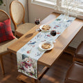 VIV CHERBL Boho Summer Striped Table Runner Black White 36x15 Inch Cotton
