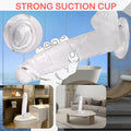WARKLMA Realistic Silicone Dildo Flesh Color Soft G-Spot Suction Cup M 6.7in