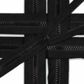 YAKA 4PCS #5 22in Separating Jacket Zippers Black Molded Plastic Size 22in