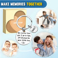 URECOVER Silver Stainless Steel Engraved Keychain for Dad from Son Hearts