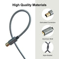 Delca 6ft Nylon Braided USB 2.0 Printer Cable Type A to B Gray