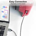 Delca 6ft Nylon Braided USB 2.0 Printer Cable Type A to B Gray
