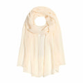 QIUTIMIY Sheer Chiffon Shawl Wrap Elegant Wedding Evening Scarf White W70cm