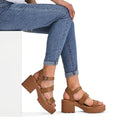 OPEN BOX MySoft Women’s Platform Sandals, Ankle Strap, 3" Block Heel, Open Toe