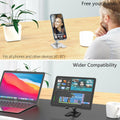 Meliya Foldable Aluminum Adjustable Cell Phone Stand Holder for Desk Silver