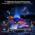 MINSLIS iPhone 16 Pro Screen Protector 9H Tempered Glass HD Clear Case Friendly