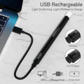 2PCS USB Rechargeable Arc Candle Lighter Windproof Flameless Black