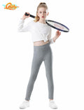 CETKIT Toddler Girls Leggings Stretchy Ankle Pants Heather Grey 3T