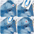 8 Heart-Shaped Embroidered Patches Sew-On DIY Applique for Jeans & Dress