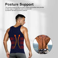 Casey Kevin Men's Sleeveless Compression Shirt Body Shaper XX-Large Navy