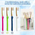 PRASBURR Toddler Toothbrush 4-Pack Galactic Adventures Soft Bristles Age 2-4+