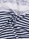 LilyCoco Womens Striped Shirt Color Block Crewneck Long Sleeve T Shirt Grey S