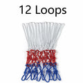 2-Pack Basketball Nets White 12 Loops Polyester Replacement All-Weather