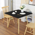 Black Fitted Square Tablecloth 34x34in Elastic Spandex Party Table Cover
