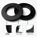 Yethuanru 2PCS 17x26x7mm Black Double Lip Oil Seal Nitrile Rubber with Spring