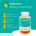 FREEYU Halal Gluten-Free Immunity Gummies Multivitamin with Zinc C D 60pcs
