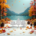 3PCS Silver Tree Metal Cutting Dies Stencils Card Scrapbooking Embossing DIY