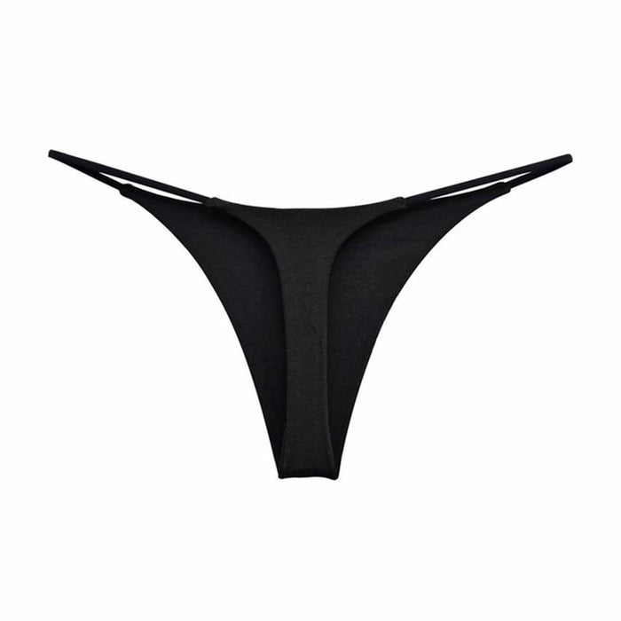 Topvee Women’s Cotton Thongs Panties Soft Stretchy Seamless G-String White S