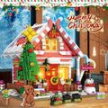 GIVFOZAY 1288PCS Christmas Gingerbread House Building Block Set Pink OPEN BOX
