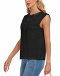 AGWISH Women’s Lace Tank Top Sleeveless Summer Casual Slim Fit Black S