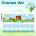 Eaasty 36 Pcs Farm Bulletin Board Border Animals Blue Green School Decor
