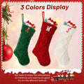 CRSTAFU Personalized Christmas Stocking 20” Red Monogram Embroidered