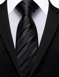 Barry.Wang Silk Men Striped Necktie Tie Clip Blush Pink Size One Size