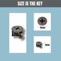 Party Animals Cam Locks Furniture Eccentric Wheels 20Pcs 12x11mm Black