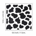 GUVSPTI Cow Print Rubber Stamp 3/5 Inch Mini Scrapbooking Card Making