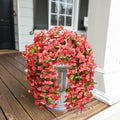 HyeFlora Bougainvillea Artificial Hanging Flowers Red 2pcs Silk UV Resistant