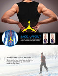 DoLoveY Men Sweat Sauna Vest Waist Trainer Body Shaper Neoprene Black 3XL
