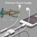 esbeecables Lightning to 3.5mm Audio & Charger Adapter 3-Port Lightweight