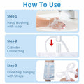 Plus tard 6Pack Catheter Urine Bags 67.6oz 2000ml White with Cloth Straps