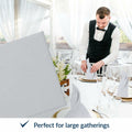 PAW Decor Collection Airlaid Paper Napkins 16x16 Silver 50 Pieces