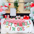 Sursurprise Holy Cannoli 1st Birthday Banner Italian Food Theme 1 Year Old