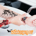 Halloween Temporary Tattoos 36 Sheets Scary Joker Pumpkin Skull Ghost Bats