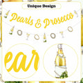 Sursurprise Pearls & Prosecco Bridal Shower Banner Bachelorette Wedding Decor