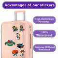 BIGZORO 50PCS Ping Pong Table Tennis Stickers Waterproof Vinyl Decals