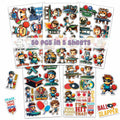 BIGZORO 50PCS Ping Pong Table Tennis Stickers Waterproof Vinyl Decals